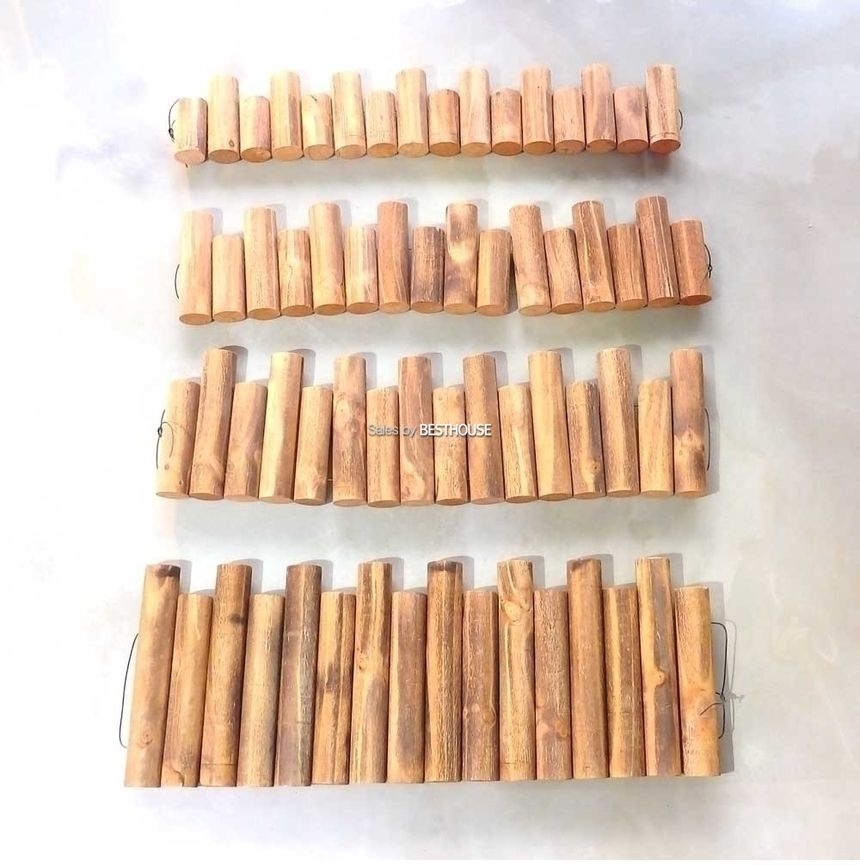 원목 통나무 화분 울타리 (목봉) 95x35cm (특대)/화분정리/화분정리대/인테리어화분대/화분받침대/화분울타