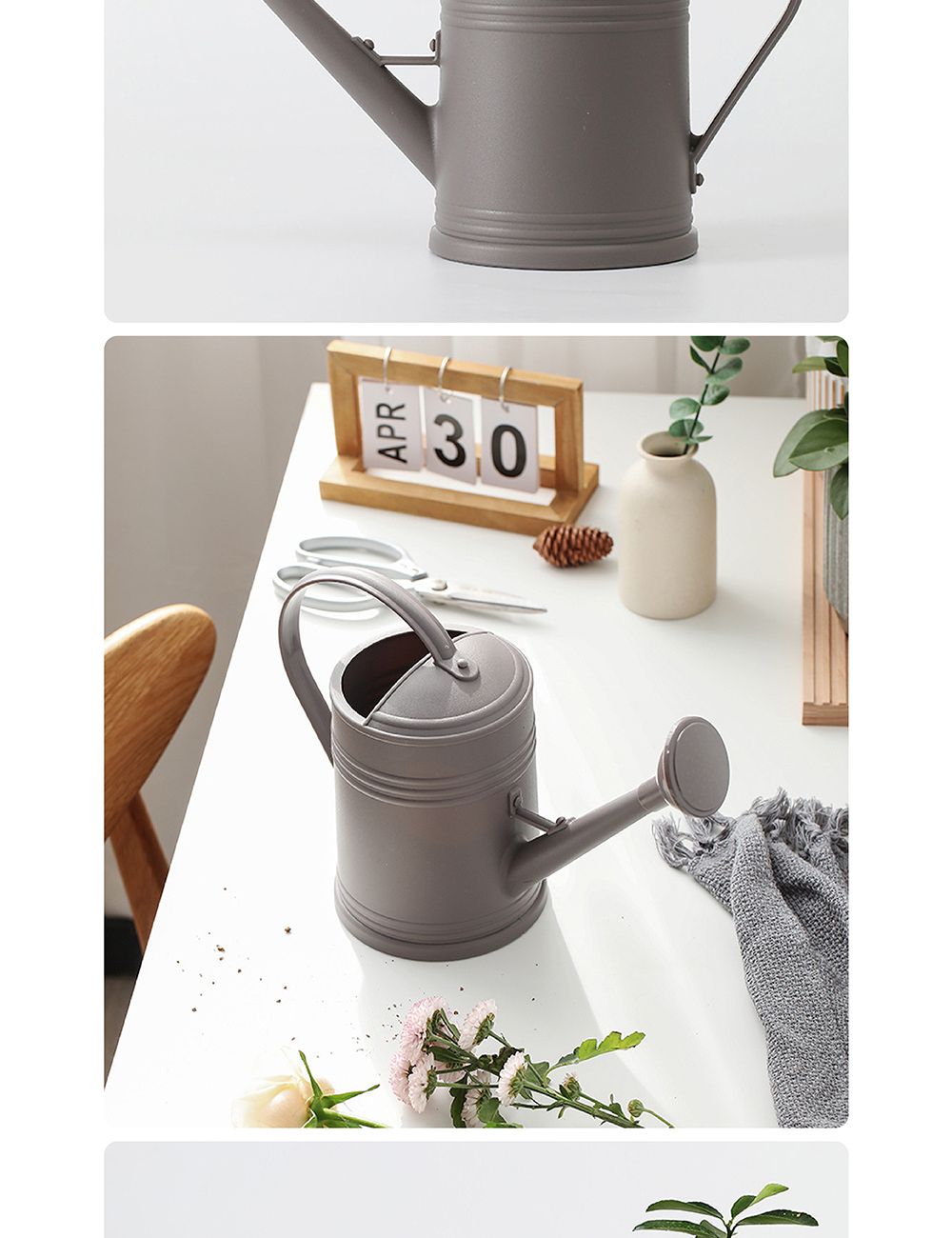 (화이트(순백색)) 물조루 2L 엔틱실린더 물뿌리개/물조리개/꽃물조리개/식물물조리개/핸드물조리개/원예물