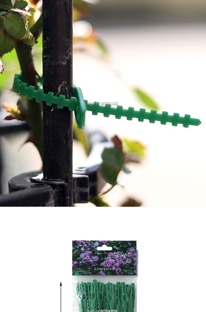 가든타이 식물 전용 재사용 고정 타이 17cm x 50개