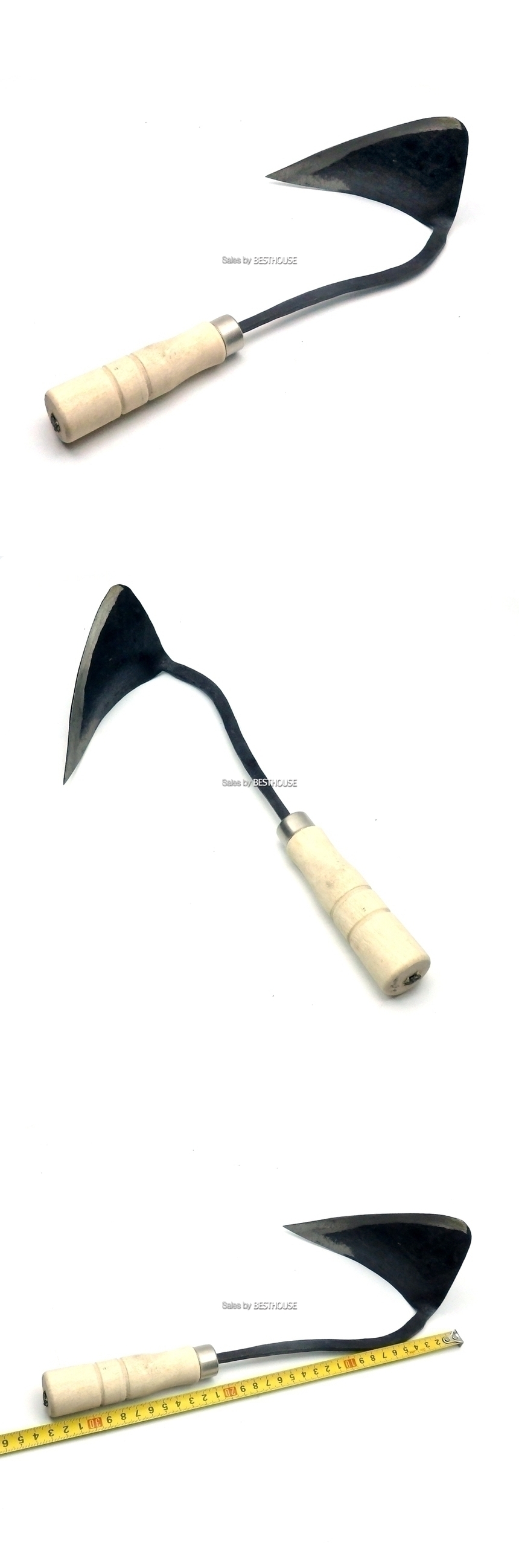 한국 전통 원예도구 나무손잡이 무쇠 전통 막호미/텃밭공구/원예공구/조경공구/원예도구/텃밭도구/조경도구