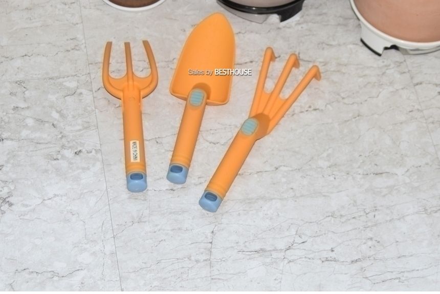 플라스틱 모종삽 3종셋트 (약 28cm) 모종삽.갈퀴.삼지창/화분정리/화분정리대/인테리어화분대/화분받침대/