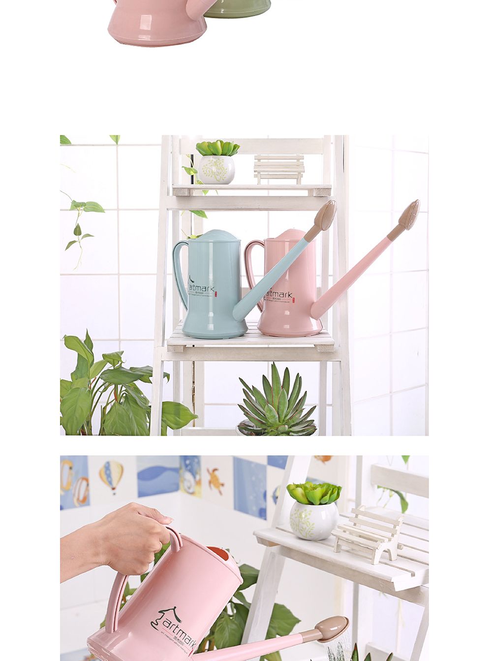 파스텔 목긴 물조루 2L (랜덤색상발송)