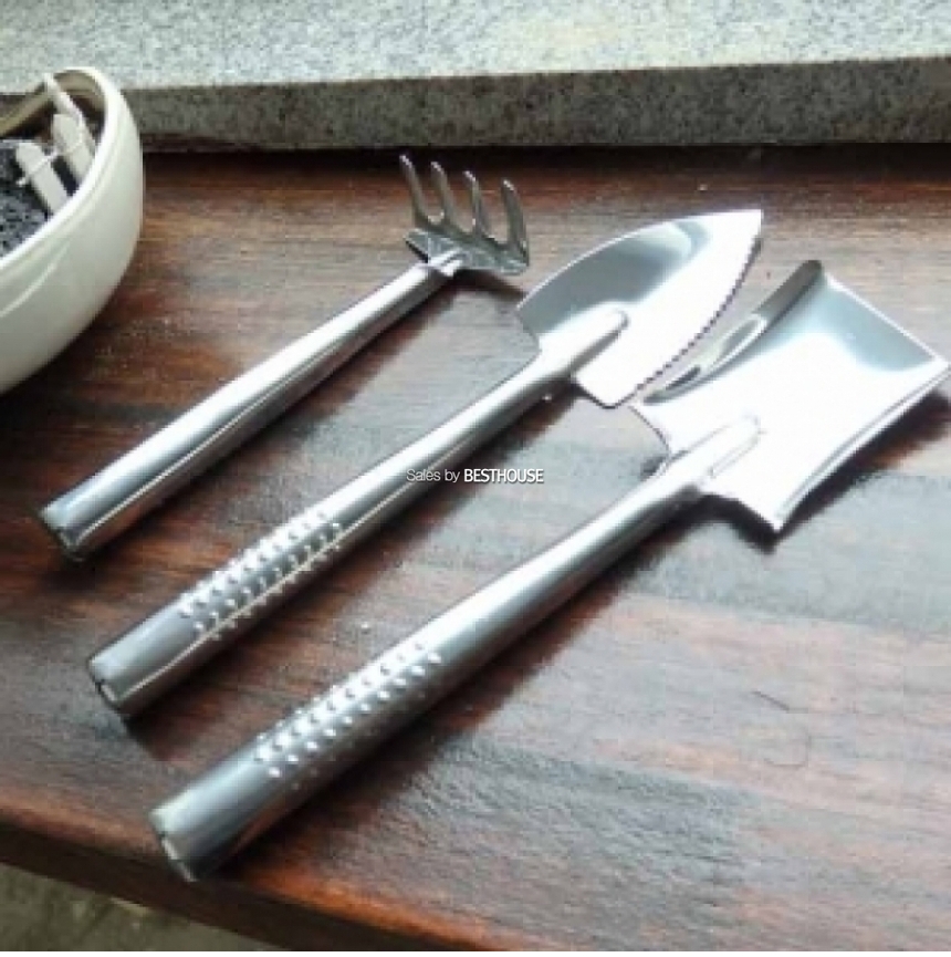 스테인레스 원예도구 3종 셋트 흙삽.모종삽