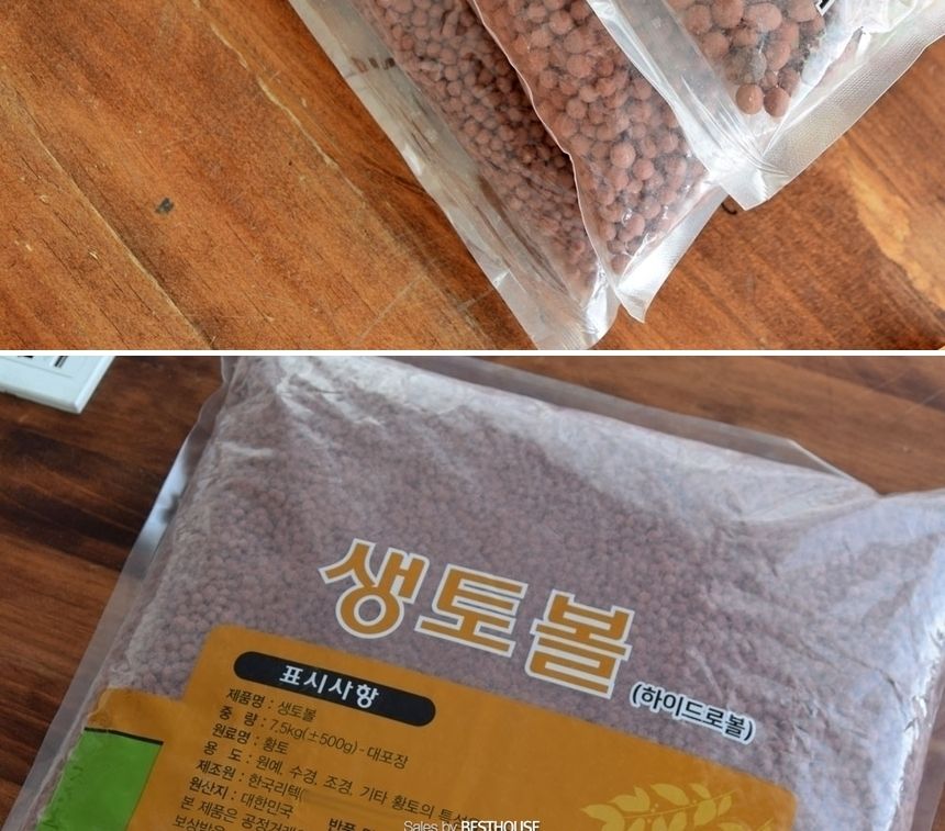 (소립) 황토볼 생토볼(하이드로볼) 대포장 7.5Kg/생토볼/인공토/습도조절/수경재배용/수경재배용품/원예용