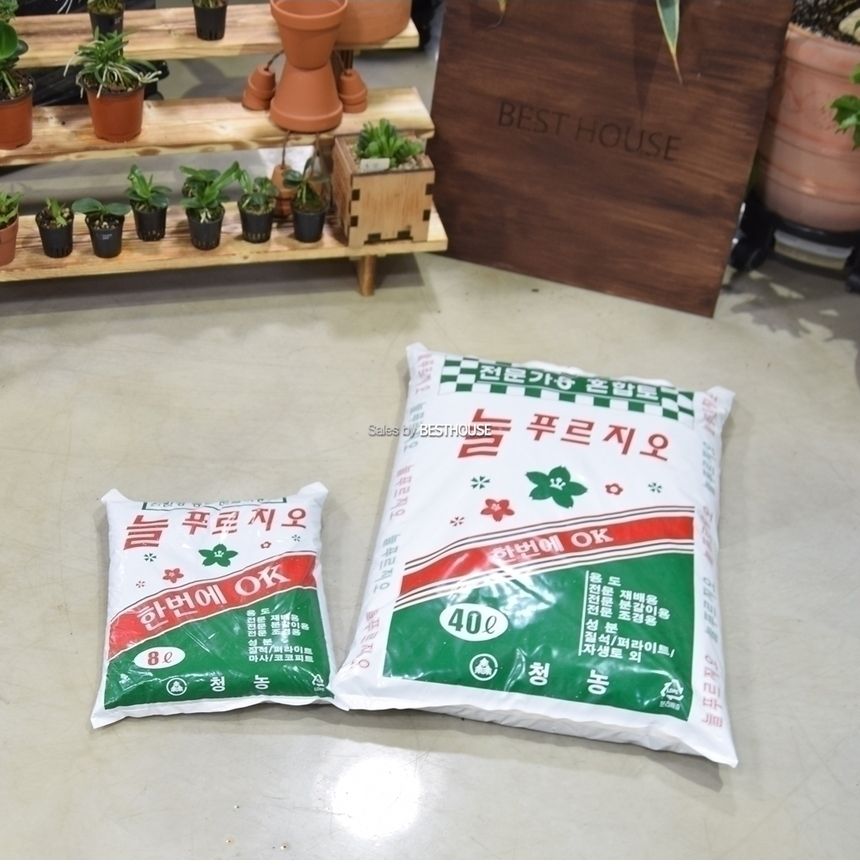 청농 늘푸르지오 40L 분갈이 흙/흙/원예용흙/원예흙/원예용품/식물키우기/분갈이용흙/분갈이흙/화분분갈이/