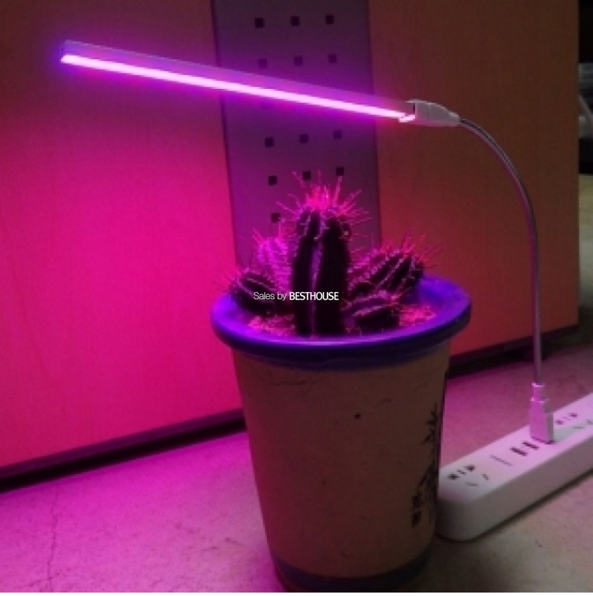 (미포함) 5v USB 전원용 식물성장용 4.8W LED모듈 21cm/식물조명/식물용조명/식물성장조명/식물성장용조명/
