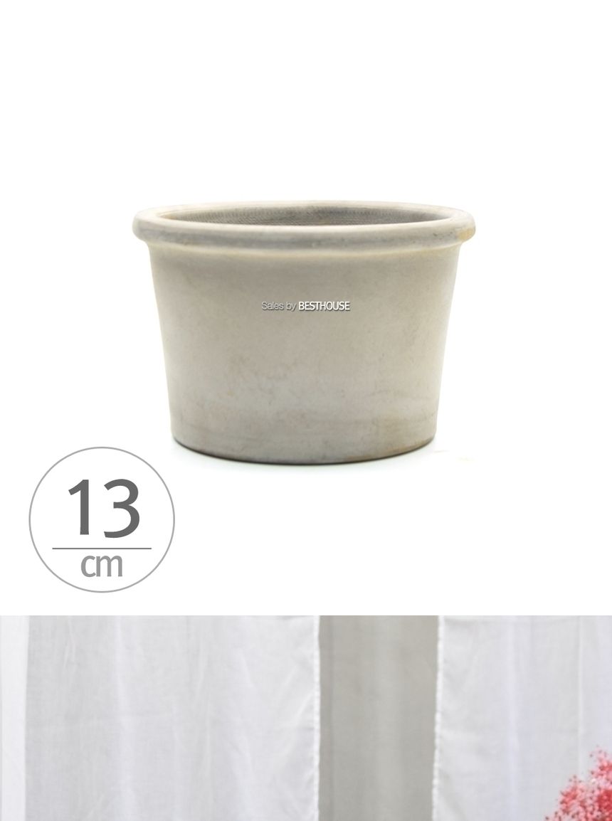 이탈리아 토분.실린더 R13 13x10cm모카(그레이)/화분/흙화분/토분/토분세트/화분세트/인테리어화분/인테리