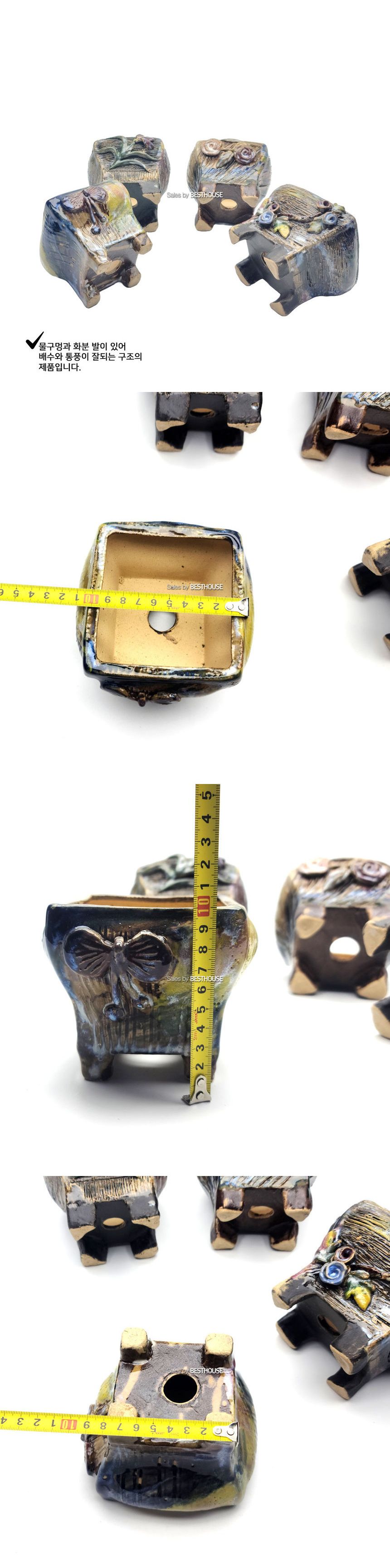 수제 다육이 화분 SP201 10x10cm 사각/장식화분/디자인화분/실내화분/식물화분/화분/미니단지/토분/토분단