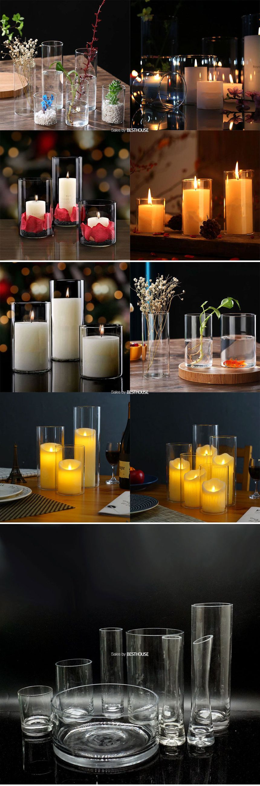 베하몰 원통 유리 화병 15x10cm/화병/꽃병/인테리어소품/유리꽃병/장식유리병/꽃유리병/유리병/장식품/장식