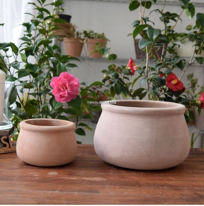 2개셋빈티지 초코 토분화분 낮은턱단지 16 25/낮은턱단지화분/장식화분/디자인화분/토분/토분화분/식물화분