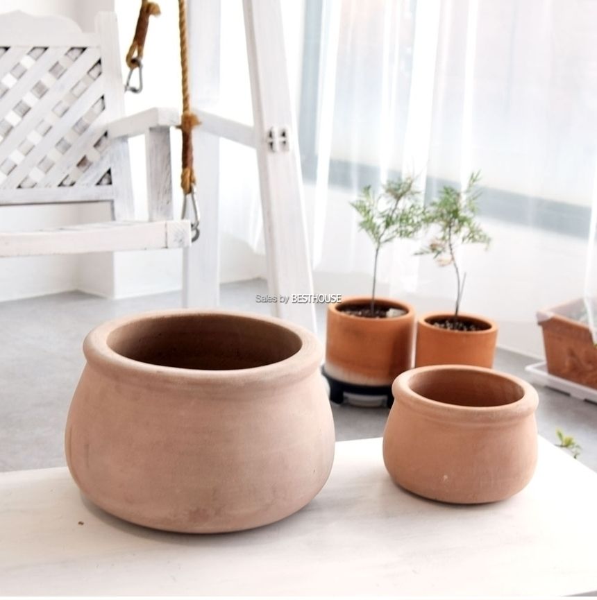 2개셋빈티지 초코 토분화분 낮은턱단지 16 25/낮은턱단지화분/장식화분/디자인화분/토분/토분화분/식물화분