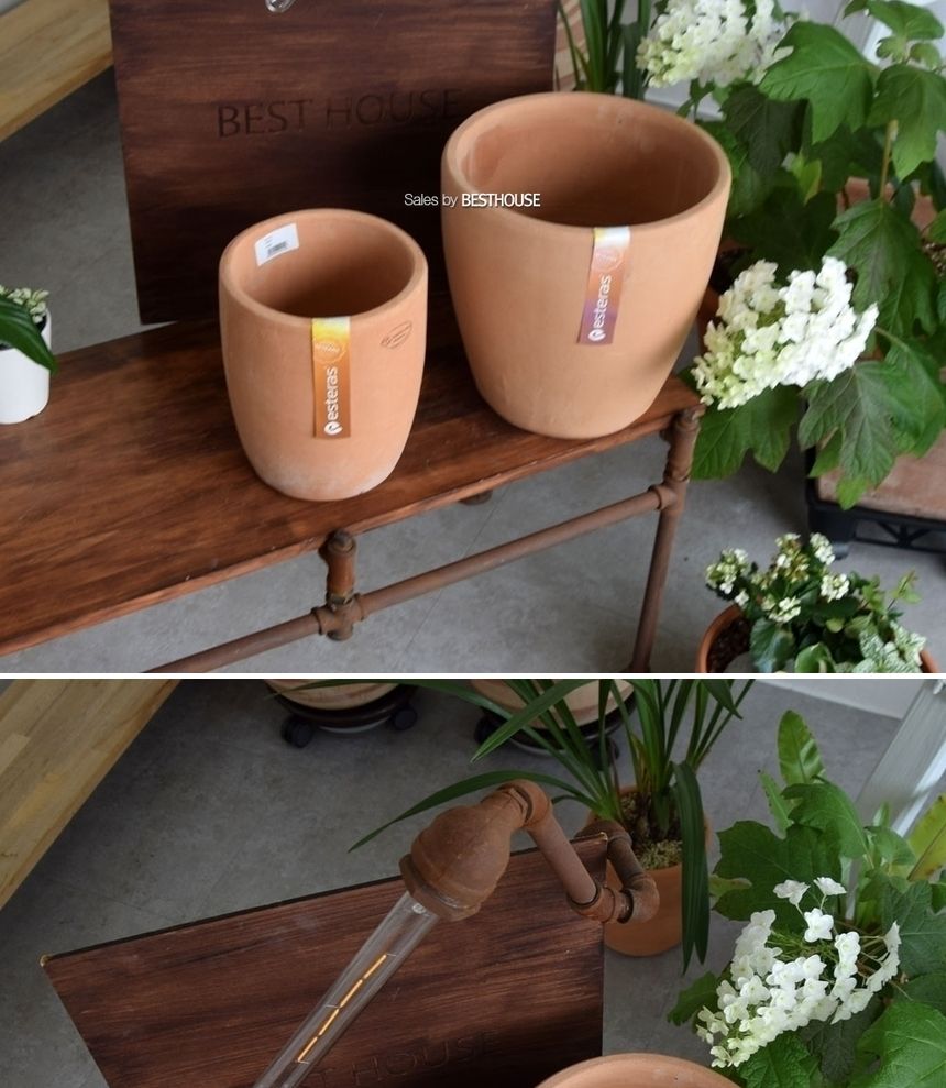 (할인) 2개셋 그리스토분.미분형 긴단지 D20 D30/단지토분/장식화분/디자인화분/실내화분/식물화분/화분/인