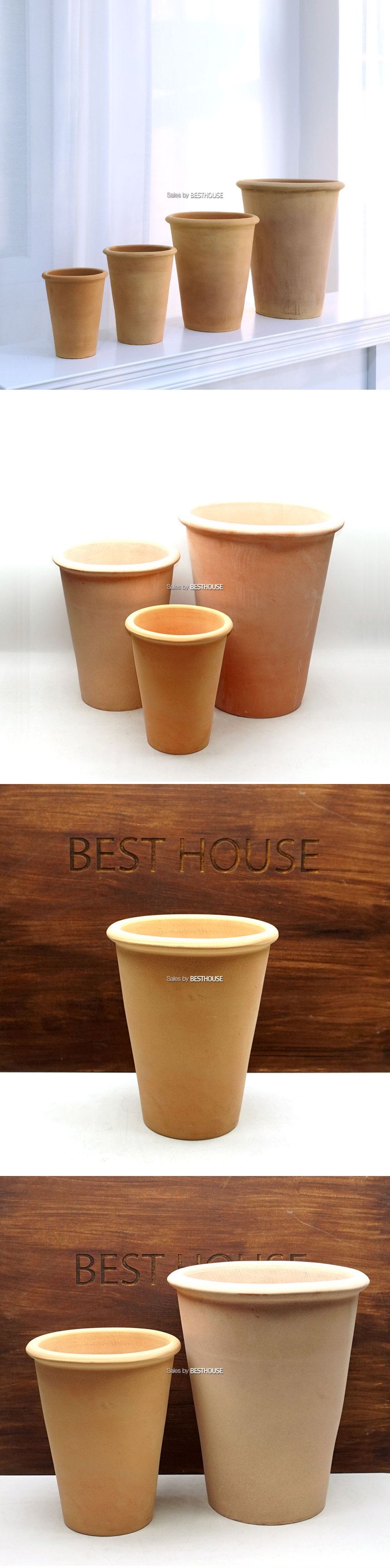 베트남 토분 테라원 꼬깔 살구색 D13 13x16cm/화분/토분/예쁜토분/빈티지토분/원예용품/정원용품/분갈이화