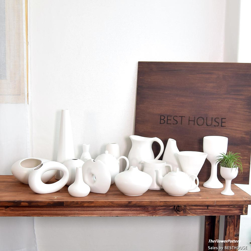 더플라워포터리 세라믹 도자기화병소품 FD-07 도넛/화병/예쁜화병/디자인화병/인테리어화병/원예용품/꽃병/