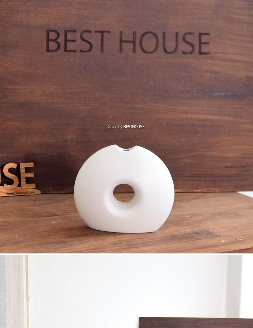 더플라워포터리 세라믹 도자기화병소품 FD-07 도넛/화병/예쁜화병/디자인화병/인테리어화병/원예용품/꽃병/