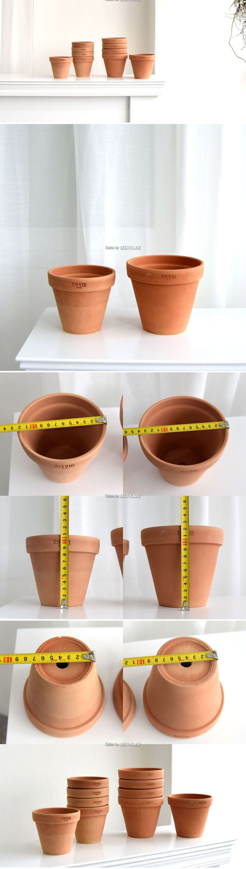 (D14 5개+이태리아레나R11받침5개) 5개셋베트남 기본형 바소 토분 살구색 D13 D14/화분/식물화분/꽃화분/나