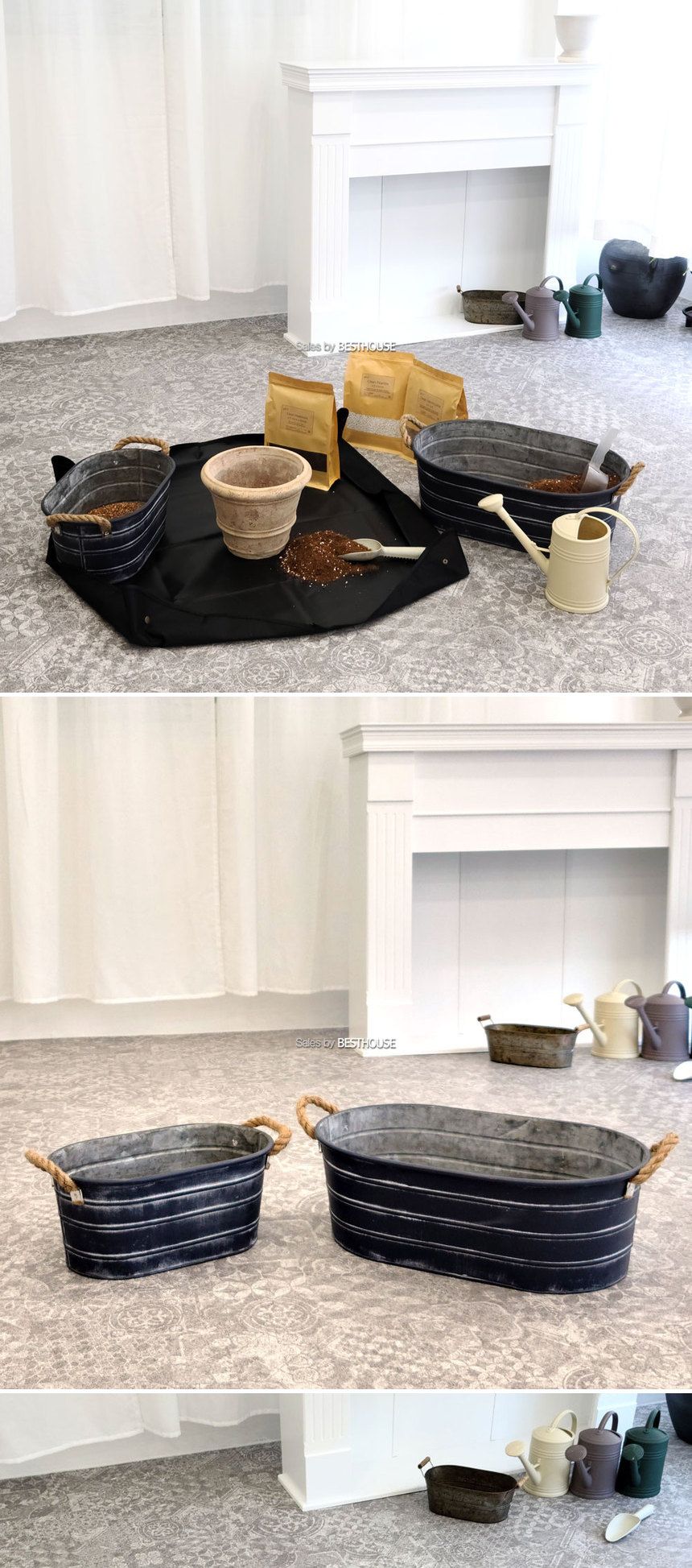 빈티지 양철 철제 타원형 바구니 40x25x17cm(소) 바구니 양철바구니 철제바구니 빈티지바구니 장식용바구니 인테리어바구니 소품바구니 바스켓 양철바스켓 철제바스켓