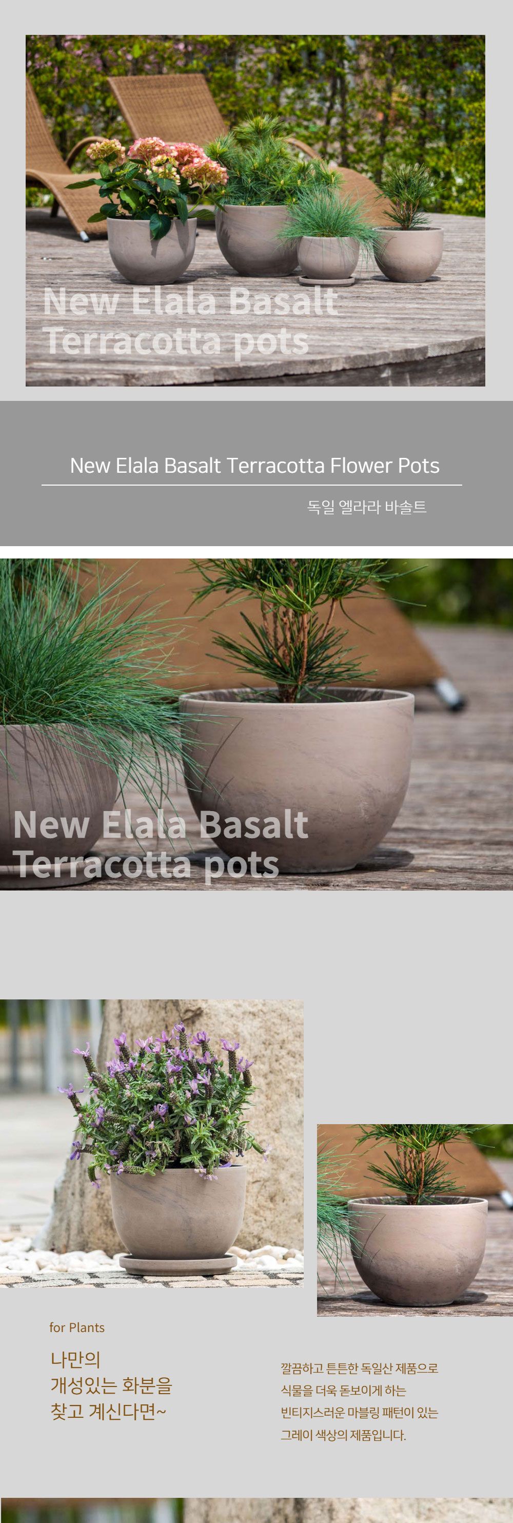 빈티지 바솔트 엘라라 23x17cm 독일 토분 화분/화분/토분/예쁜토분/빈티지토분/원예용품/정원용품/분갈이화