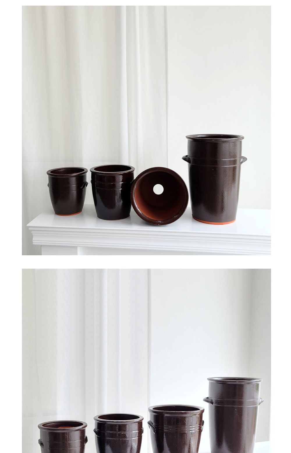 엔티크 옹기 콩시루 화분 3호 20x21cm/화분/원예용품/홈가든/홈가든용품/거실화분/가정용화분/인테리어화분