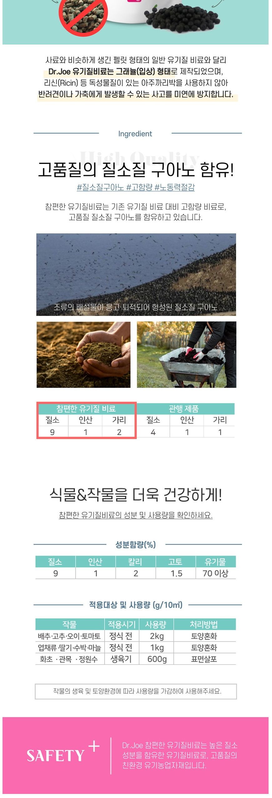 닥터조 참편한 유기질비료 2Kg/비료/원예비료/조경비료/텃밭비료/기능성비료/영양비료/유기질비료/원예유기