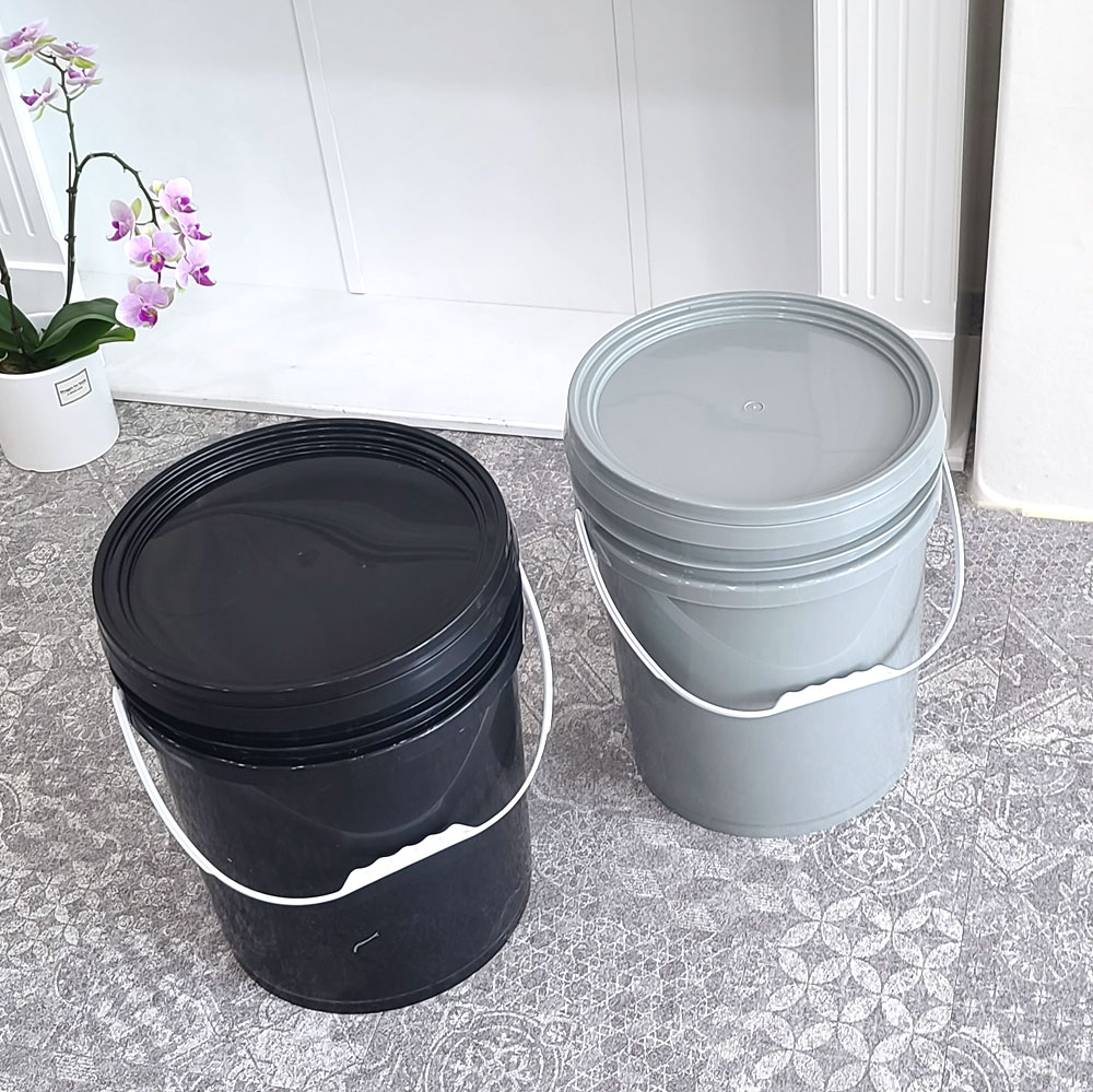 베하몰 PP 플라스틱 빈통 바케스 20L 플라스틱원형통 원형바케스 원형바게스 수납바게스 20L원형통 원형케이스 원통형바케스 원형화분 손잡이빈통 손잡이바케스 PP바케스