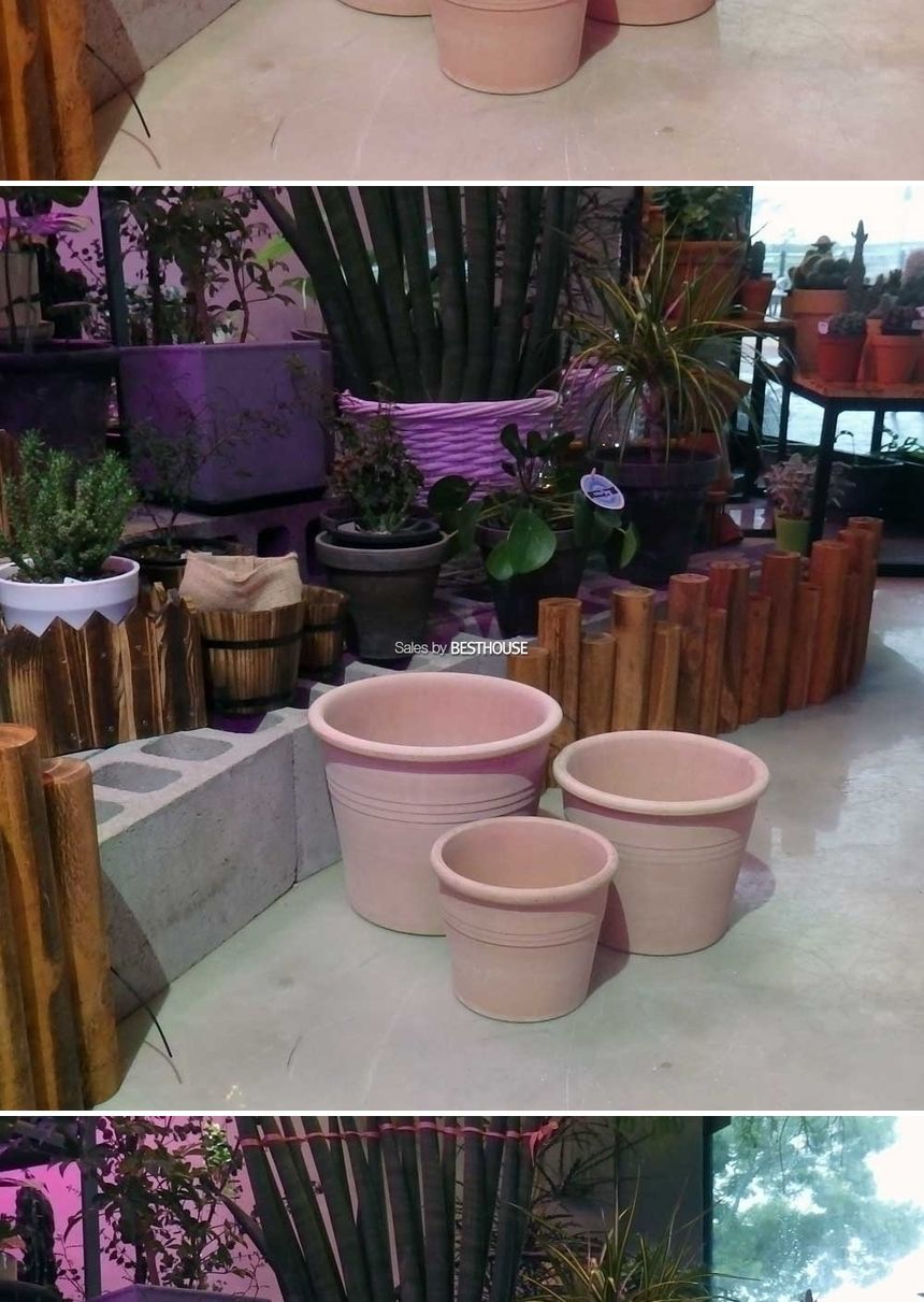 이탈리아 토분 실린더 아레나 베이지 E28 28x23cm/토분/이탈리아토분/장식화분/디자인화분/실내화분/식물화