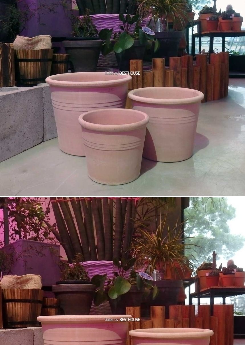 이탈리아 토분 실린더 아레나 베이지 E28 28x23cm/토분/이탈리아토분/장식화분/디자인화분/실내화분/식물화