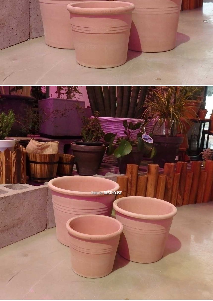 이탈리아 토분 실린더 아레나 베이지 E28 28x23cm/토분/이탈리아토분/장식화분/디자인화분/실내화분/식물화