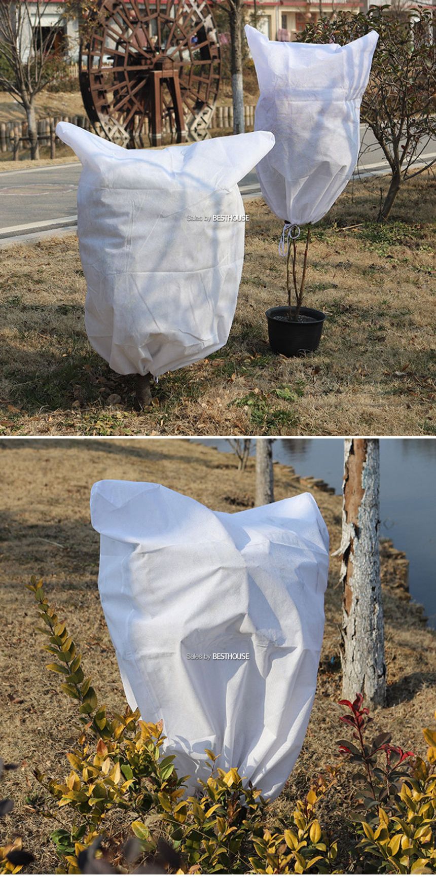 연약식물 보호 부직포 커버 1호 60x80cm/식물커버/나무커버/식물보호/나무보호/부직포커버/식물부직포커버/