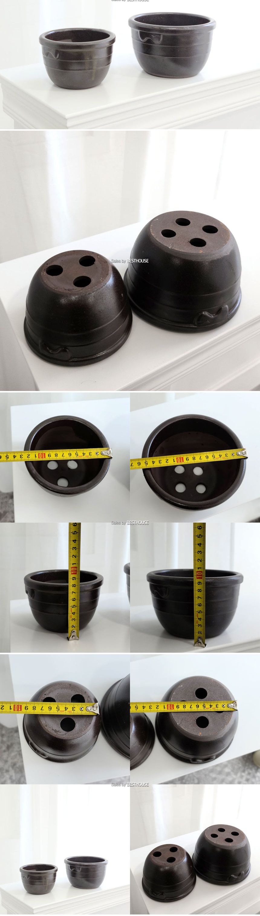 엔티크 옹기 시루화분 2호 16x9cm/화분/정원용품/홈가드닝용품/가드닝화분/가정용화분/야외용화분/대형화분