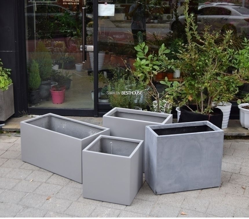 (물구멍타공(단순변심불가)) 모던 FRP 낮은원형 HP1282 73x35cm 무광블랙/화분/정원용품/홈가드닝용품/가드