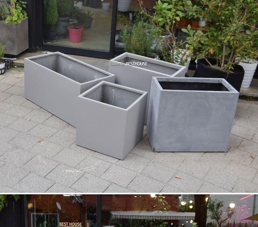 (물구멍타공(단순변심불가)) 모던 FRP 낮은원형 HP1282 61x30cm 무광블랙/화분/정원용품/홈가드닝용품/가드