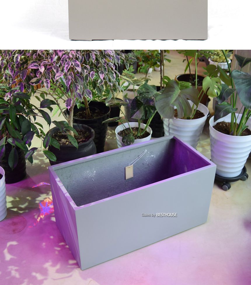 (물구멍X) 모던 초대형 화분 직사각 HP1259 D100 네추럴시멘트/화분/정원용품/홈가드닝용품/가드닝화분/가