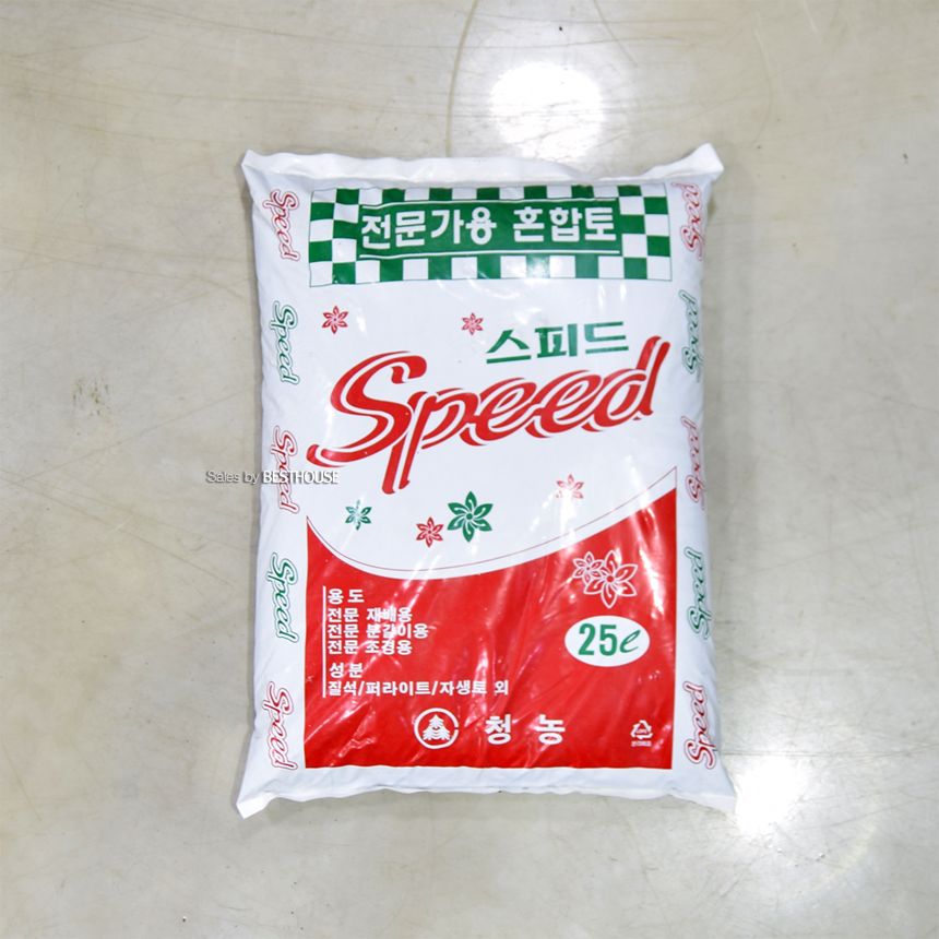 청농 스피드 25L 전문가용 분갈이 흙/재배용흙/원예용흙/원예흙/원예용품/식물키우기/분갈이용흙/분갈이흙/