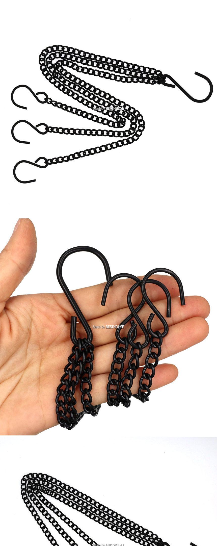 O형 3발 체인 화분 걸이 50cm - 블랙/3발화분체인걸이/3발체인화분걸이/O형체인화분걸이/O형체인걸이/화분