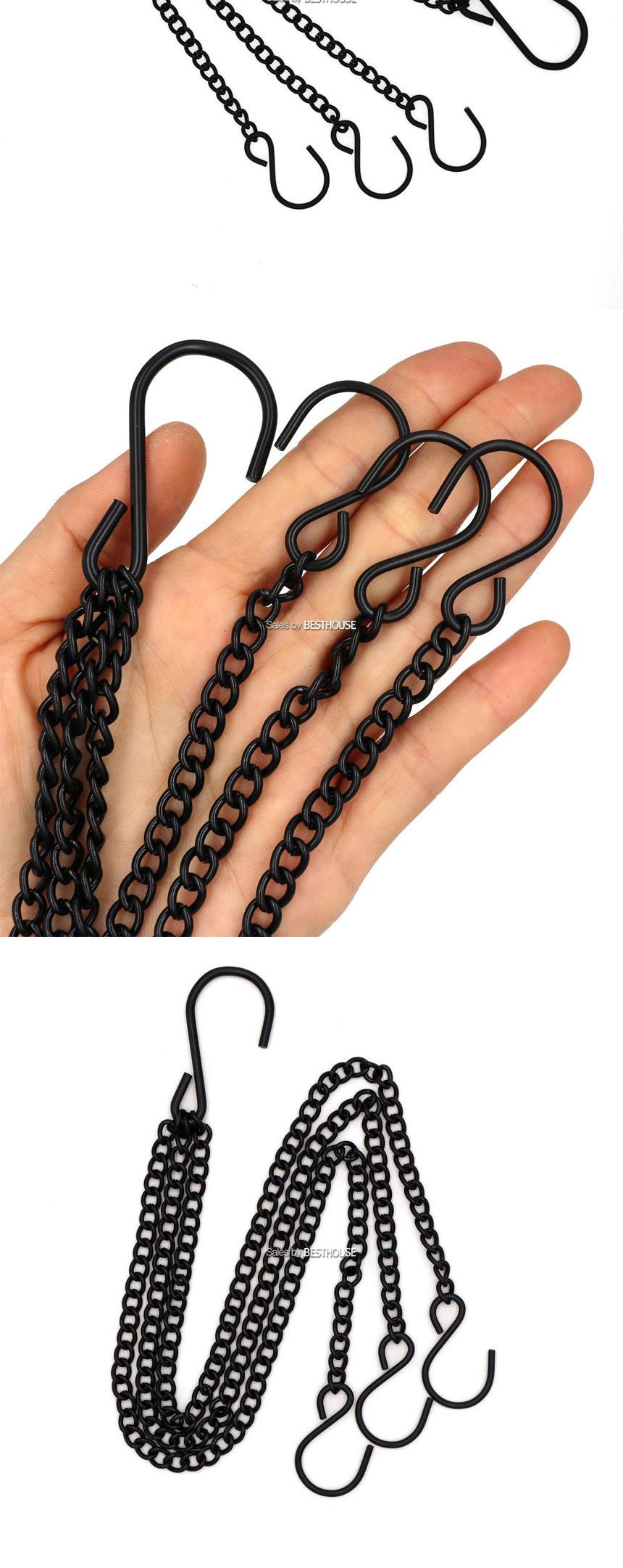 O형 3발 체인 화분 걸이 50cm - 블랙/3발화분체인걸이/3발체인화분걸이/O형체인화분걸이/O형체인걸이/화분