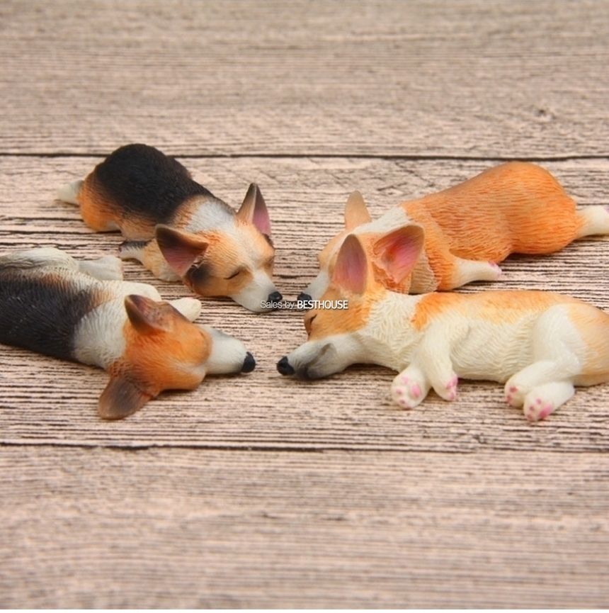 화분 데코레이션 (강아지 4개 셋트)/화분장식/화분장식품/화분데코/화분데코레이션/강아지화분장식/강아지