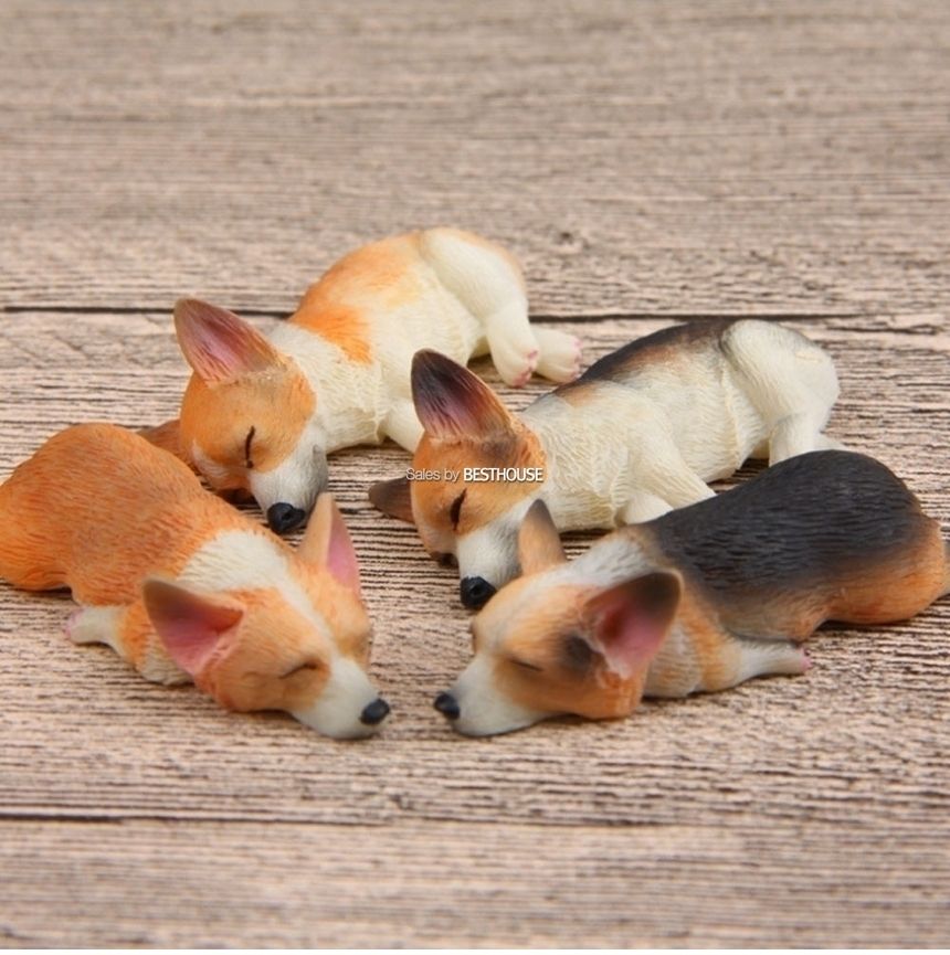 화분 데코레이션 (강아지 4개 셋트)/화분장식/화분장식품/화분데코/화분데코레이션/강아지화분장식/강아지