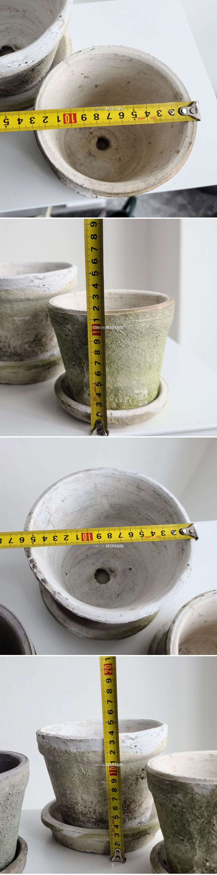 (모스그린) 2개셋트 빈티지 천연이끼 고토분 베이직라인/빈티지화분/장식용화분/인테리어화분/꽃화분/식물