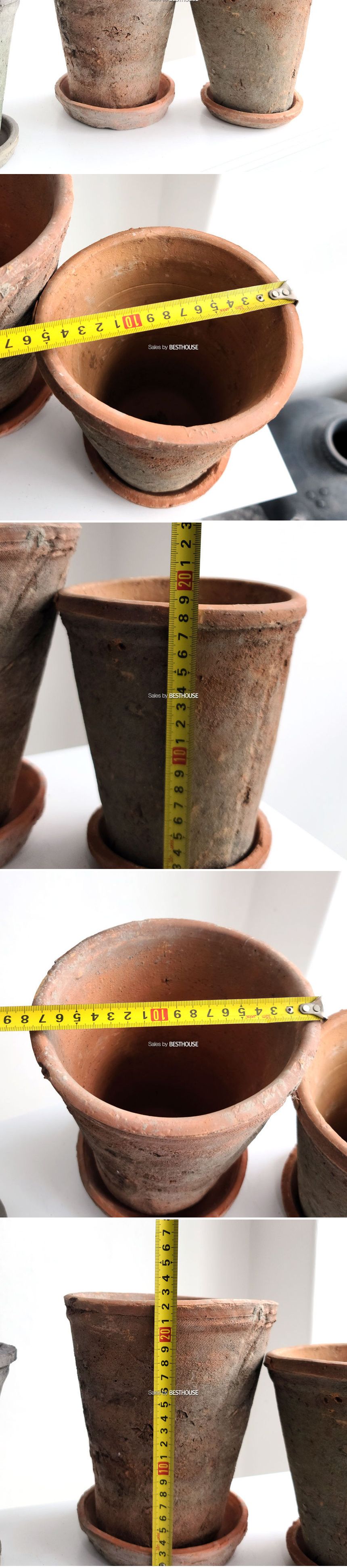 (모스그린) 2개셋트 빈티지 천연이끼 고토분 꼬깔/화분/장식용화분/인테리어화분/꽃화분/식물화분/토분/장