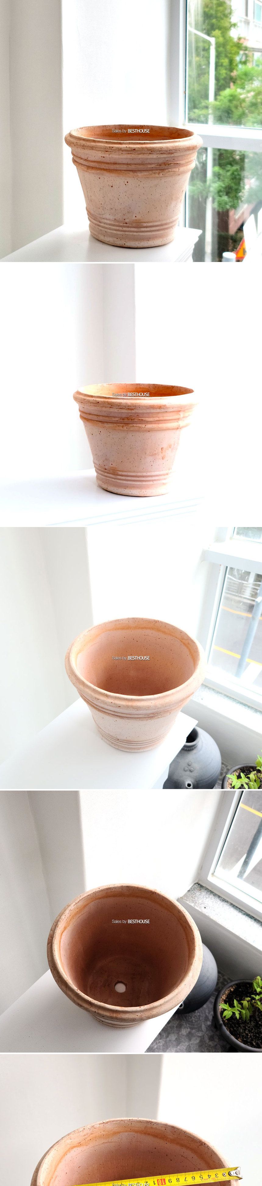 이탈리아 러스틱 수제 토분 더블링 25x21cm 살구색/이탈리아/러스틱/수제/토분/25/21/살구색/테라코타/토분