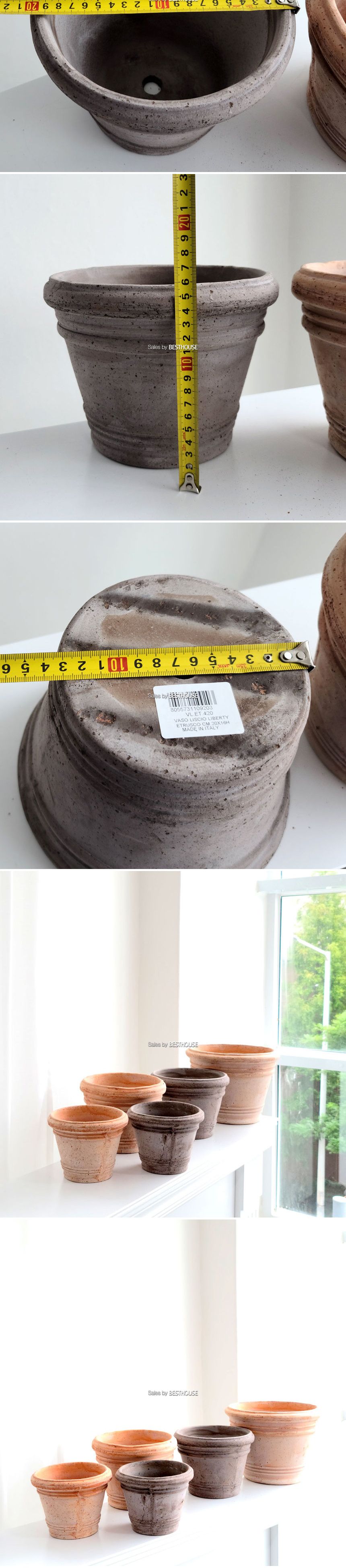 (20x16cm 살구색) 이탈리아 러스틱 수제 토분 더블링 20x16cm/테라코타/토분/빈티지화분/이태리토분/빈티지