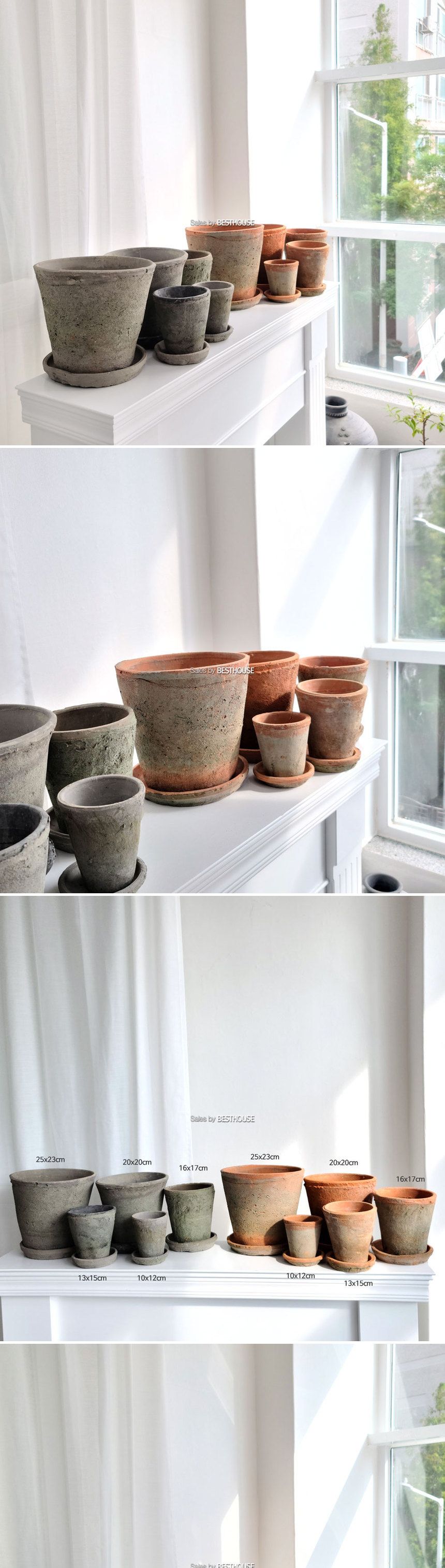 (모스그린) 5개셋트 빈티지 천연이끼 고토분 실린더컵/심플한화분/분갈이화분/식물인테리어/화분갈이/깔끔