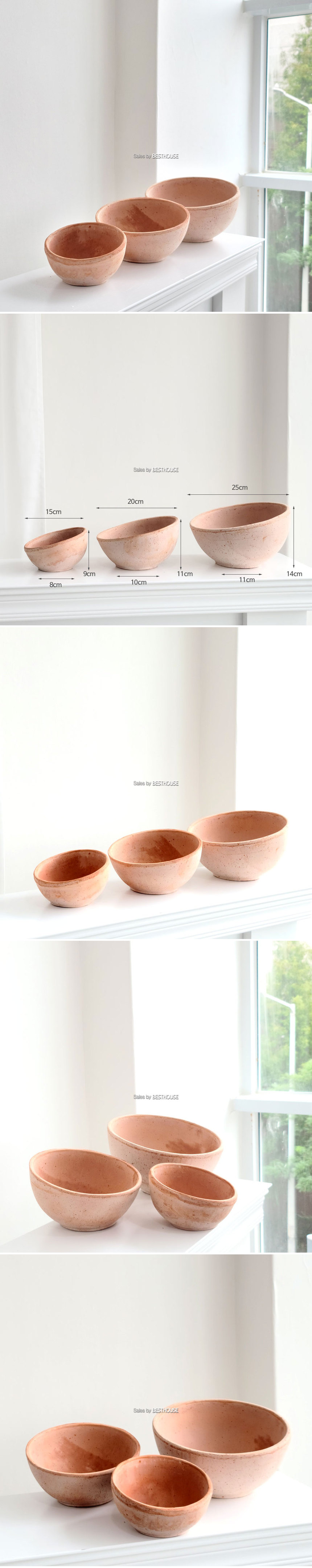 (물구멍x) 이탈리아 러스틱 수제토분 사선반원 D20x11 (중)/화분/장식용화분/인테리어화분/꽃화분/식물화분