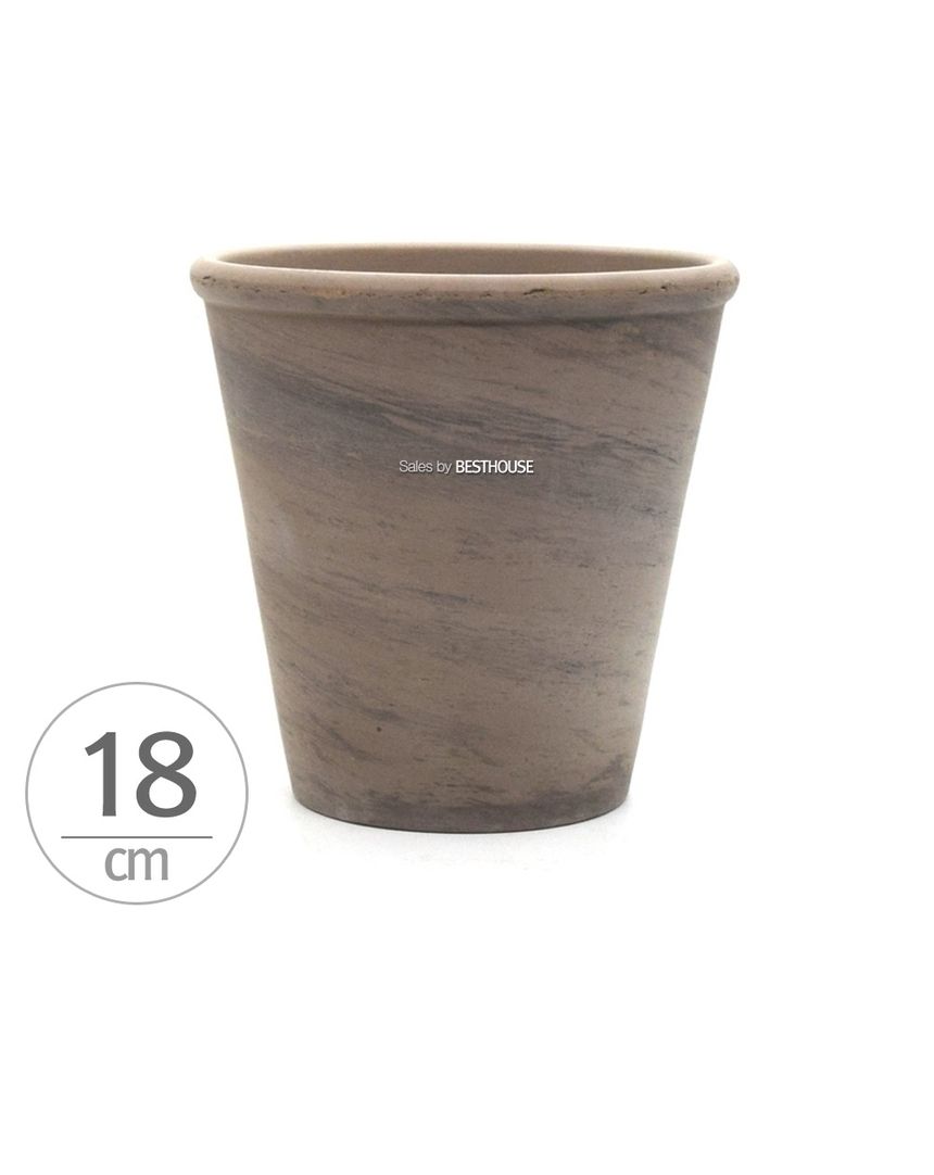 독일산 그레이 꼬깔 토분 화분 로즈분4호 18x20cm/화분/식물화분/꽃화분/장식용화분/인테리어화분/토분/식