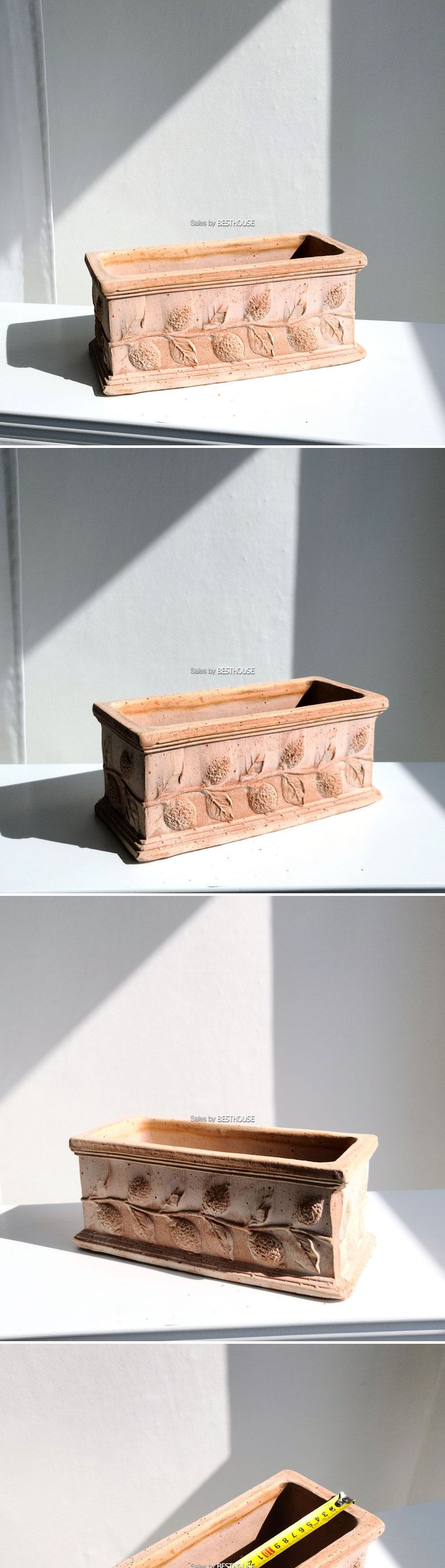 이탈리아 수제 토분 직사각 LIM6927 27x12x11cm/테라코타/빈티지토분/테라코타화분/토기화분/토분/인테리어