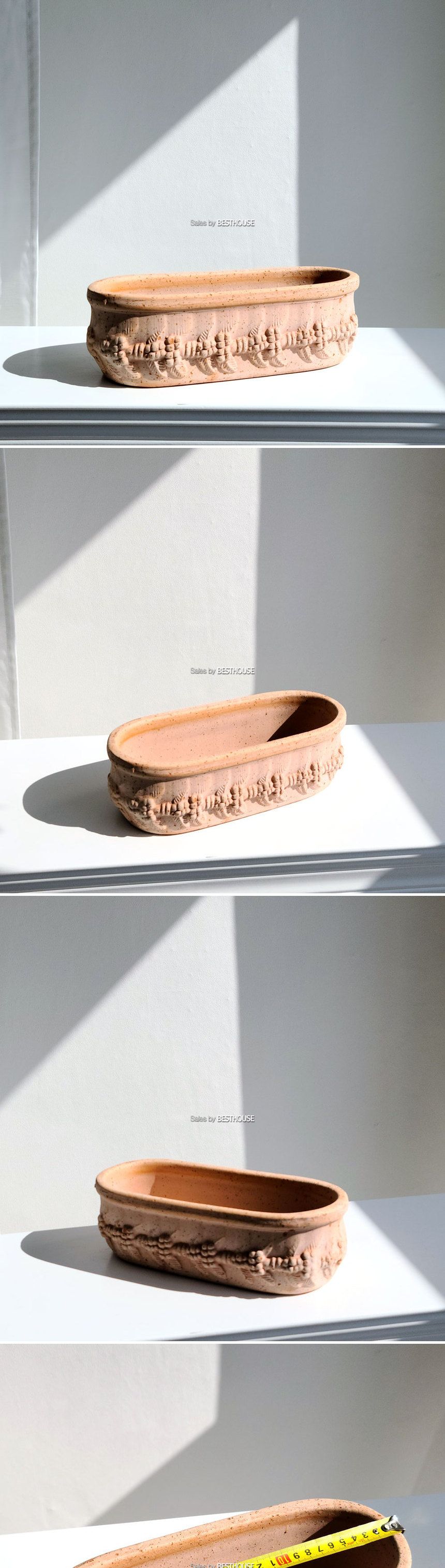 이탈리아 러스틱 수제 토분 타원 CCI128 28x12x8cm/북유럽스타일화분/북유럽풍화분/북유럽화분/봄/가을/여