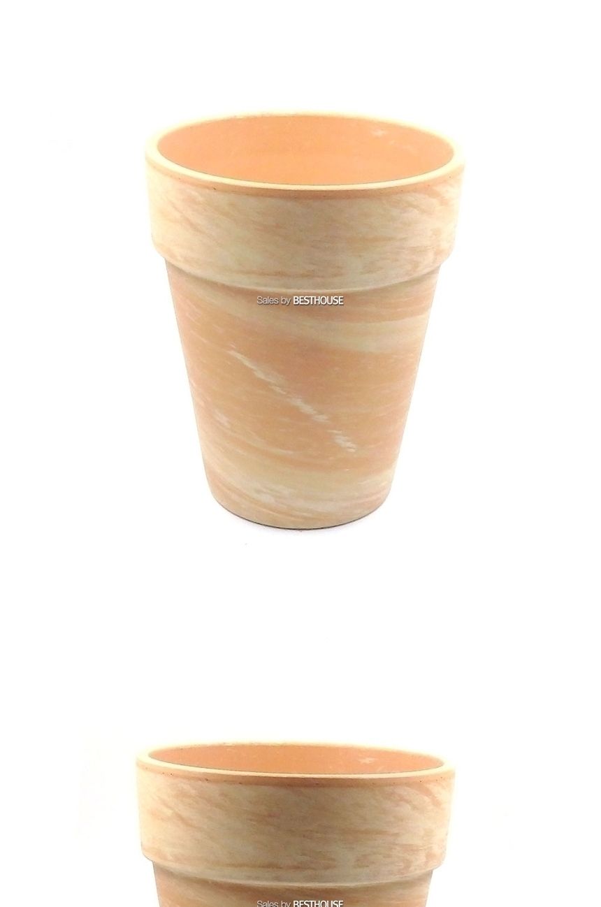 독일산 마블링 긴기본형 소 17x20cm 토분/토분/마블링토분/장식화분/디자인화분/실내화분/식물화분/화분/인