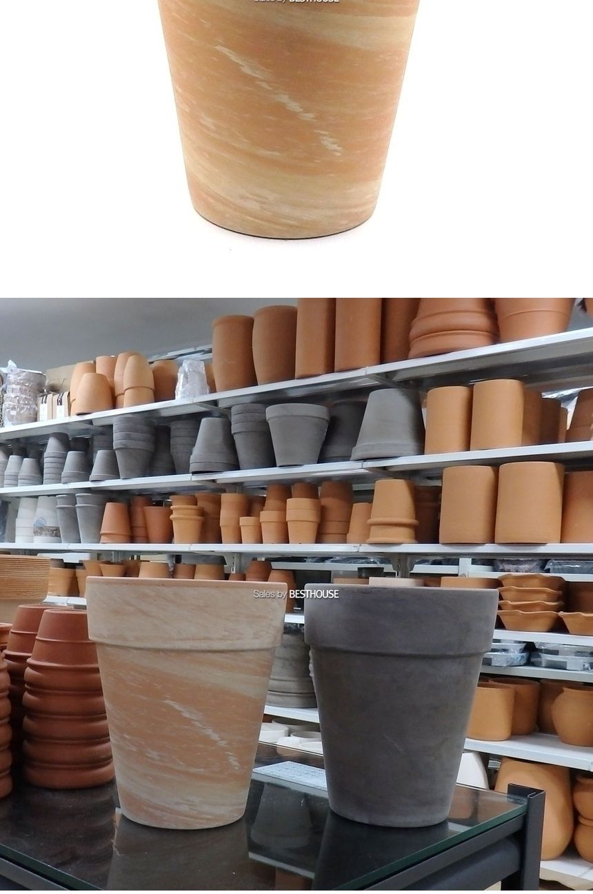 독일산 마블링 긴기본형 소 17x20cm 토분/토분/마블링토분/장식화분/디자인화분/실내화분/식물화분/화분/인