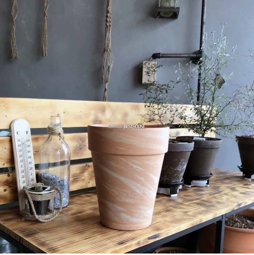 독일산 마블링 긴기본형 중 21x25cm 토분/토분/마블링토분/장식화분/디자인화분/실내화분/식물화분/화분/인